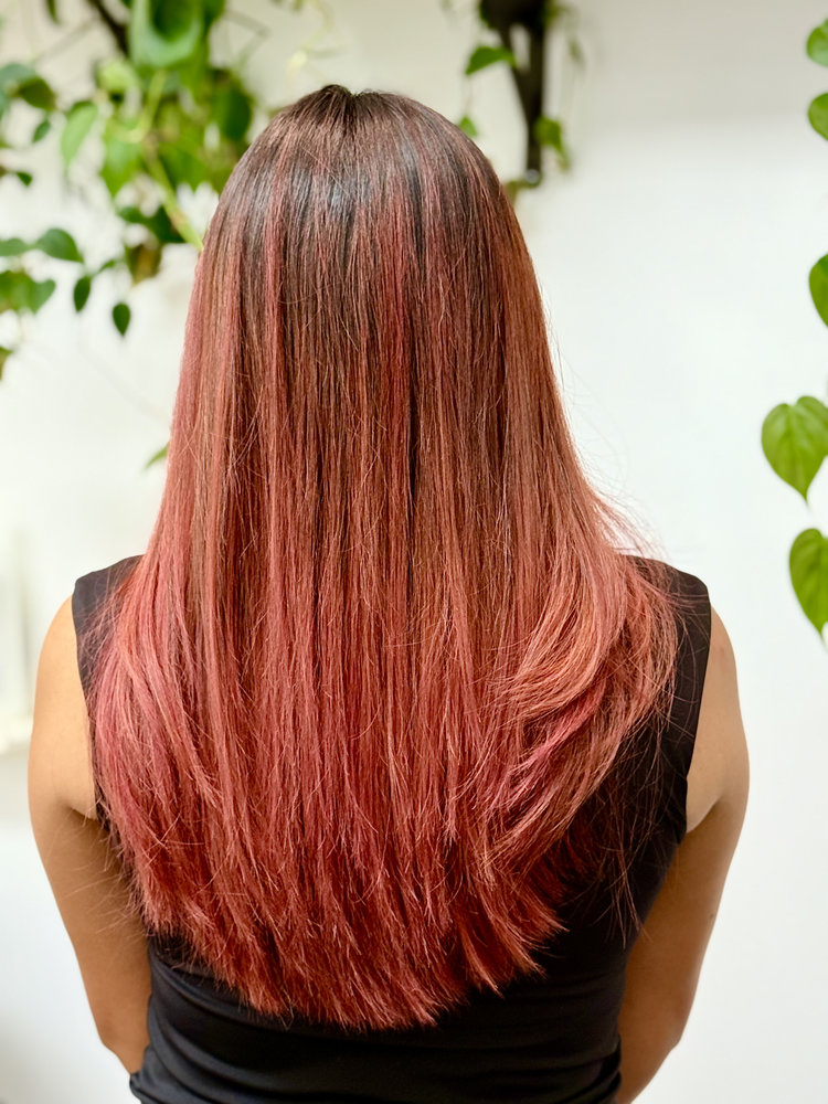 Copper blonde color melt by Sonias