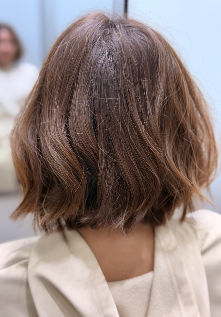 Soft brunette bob by Sonias