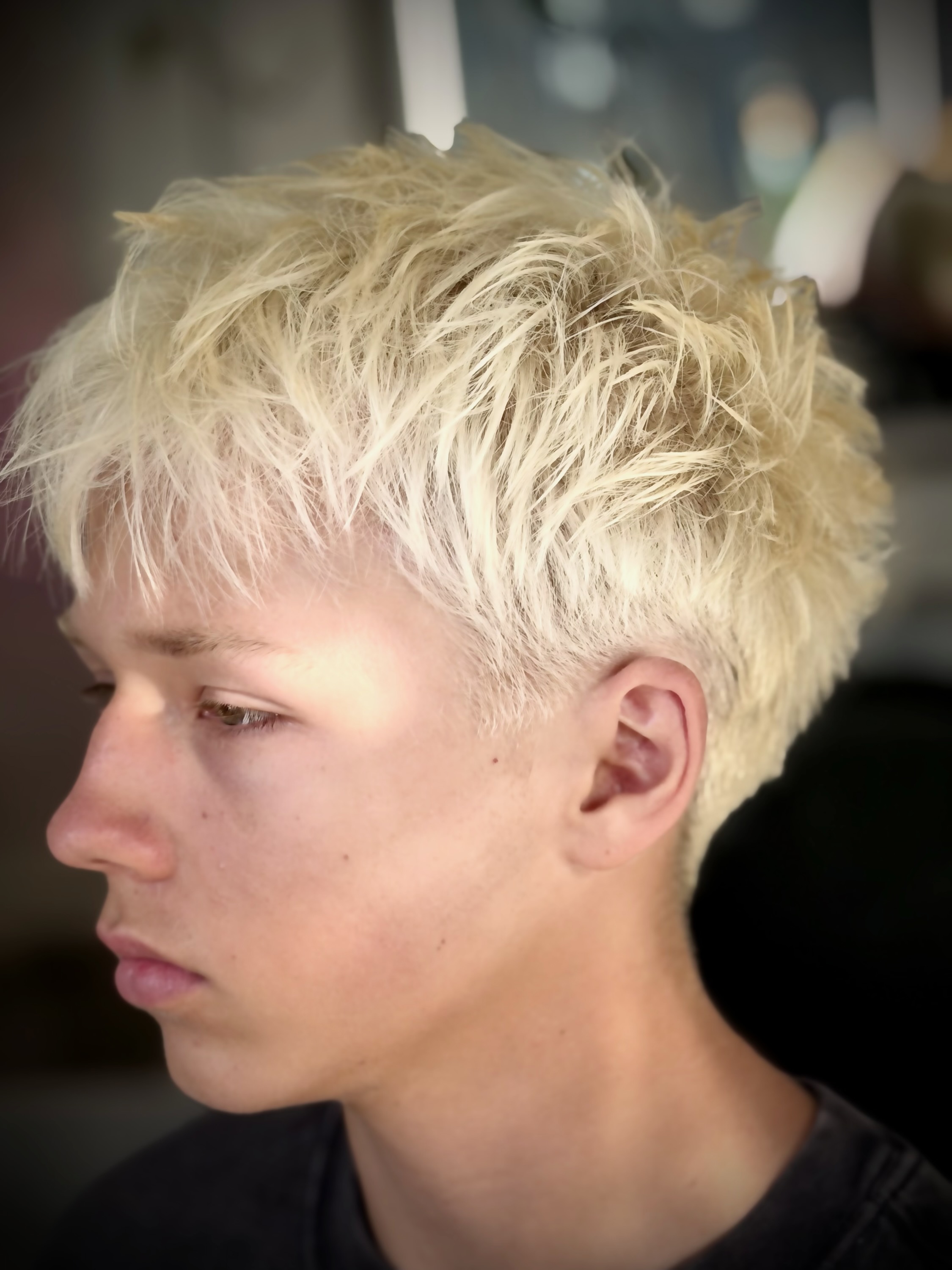 Modern children's haircut and styling